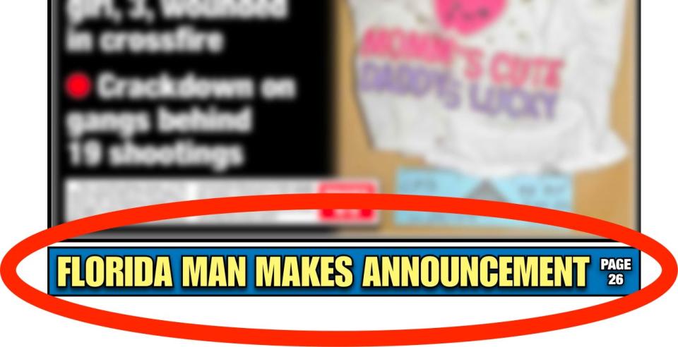 High Quality Florida Man makes announcement Blank Meme Template