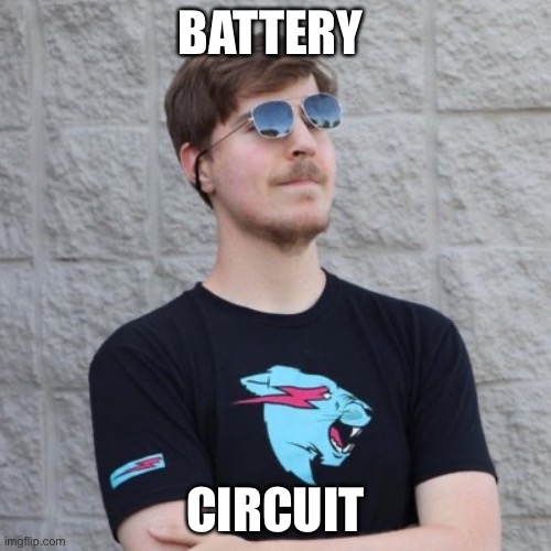 Mr. Beast | BATTERY; CIRCUIT | image tagged in mr beast | made w/ Imgflip meme maker