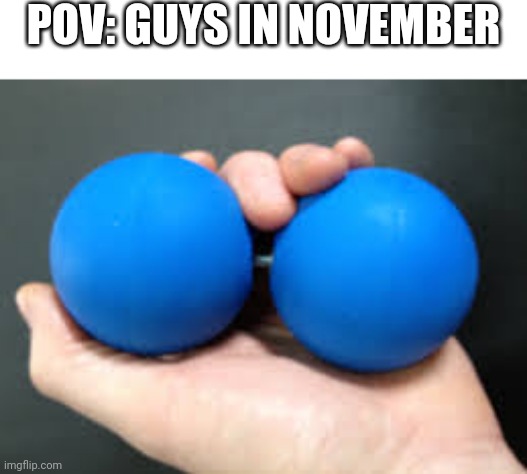 blue Balls | POV: GUYS IN NOVEMBER | image tagged in blue balls | made w/ Imgflip meme maker