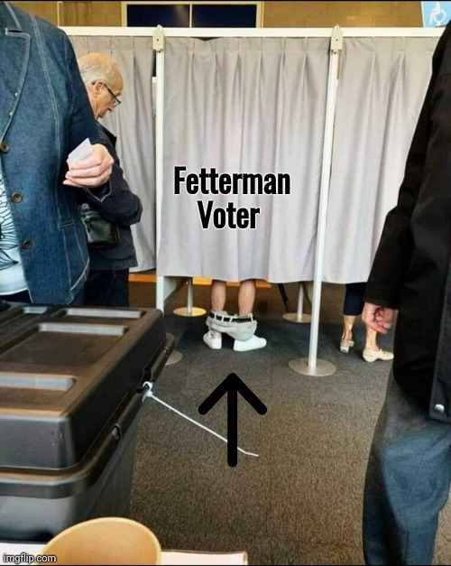 Meanwhile , in Pennsylvania | Fetterman
Voter | image tagged in embarrassing,the world,laughing,pedophile,neanderthal,grunt | made w/ Imgflip meme maker