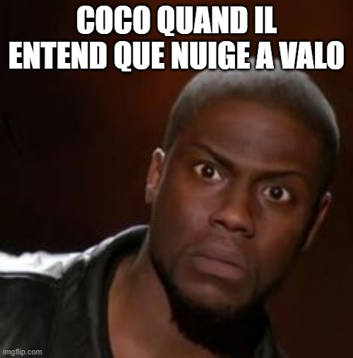 COCO QUAND IL ENTEND QUE NUIGE A VALO | made w/ Imgflip meme maker