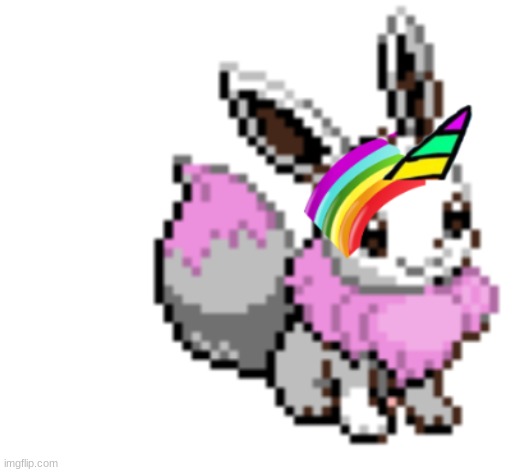 i made this 4 unicorn eevee | image tagged in unicorn eevee | made w/ Imgflip meme maker