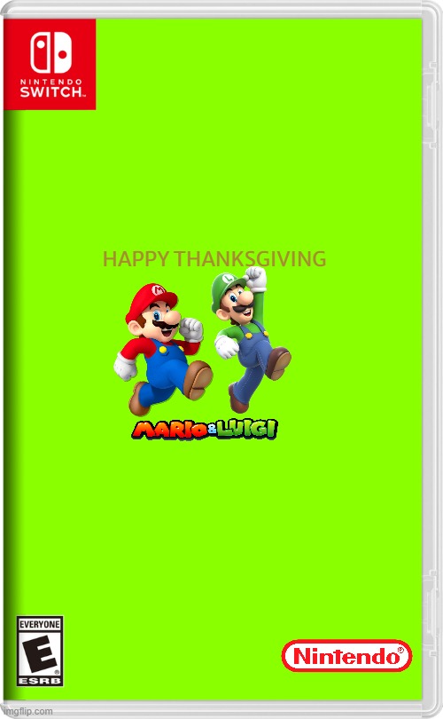 if nintendo made holiday related video games | HAPPY THANKSGIVING | image tagged in nintendo switch,mario,thanksgiving,fake | made w/ Imgflip meme maker