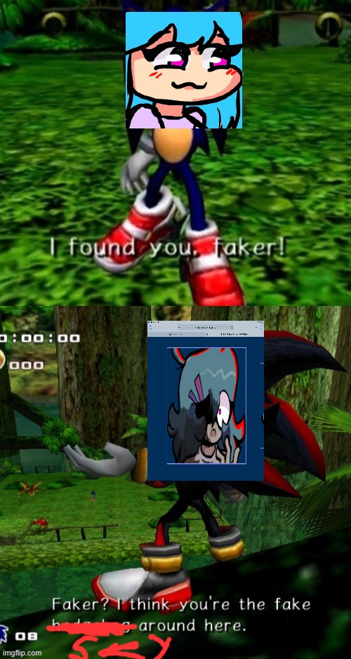 Found you Faker! | image tagged in found you faker | made w/ Imgflip meme maker
