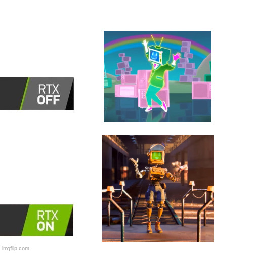 heat waves vs video killed the radio star in just dance | image tagged in rtx,just dance,heat waves,video killed the radio star,rtx on and off | made w/ Imgflip meme maker