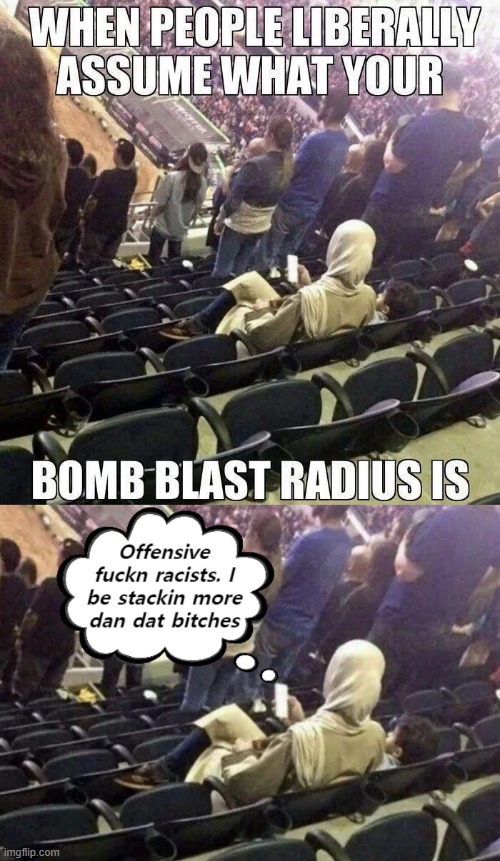 Ignorance tsk tsk | image tagged in muslims,terrorism,nsfw,funny,dark humor | made w/ Imgflip meme maker