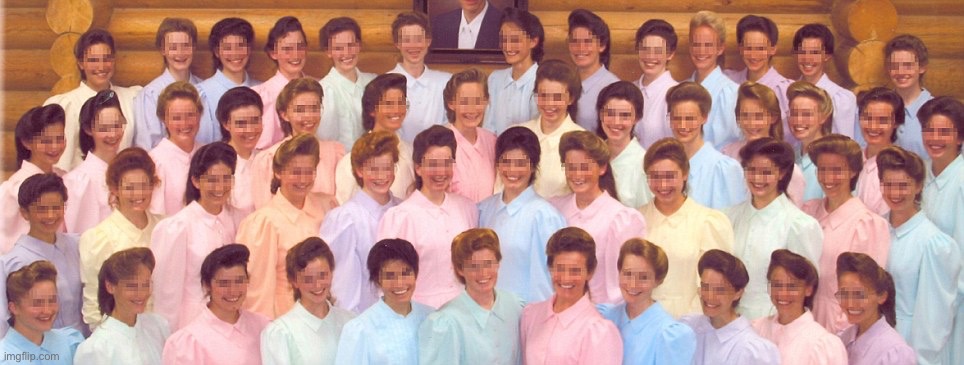 Warren Jeff polygamy wives | image tagged in warren jeff polygamy wives | made w/ Imgflip meme maker