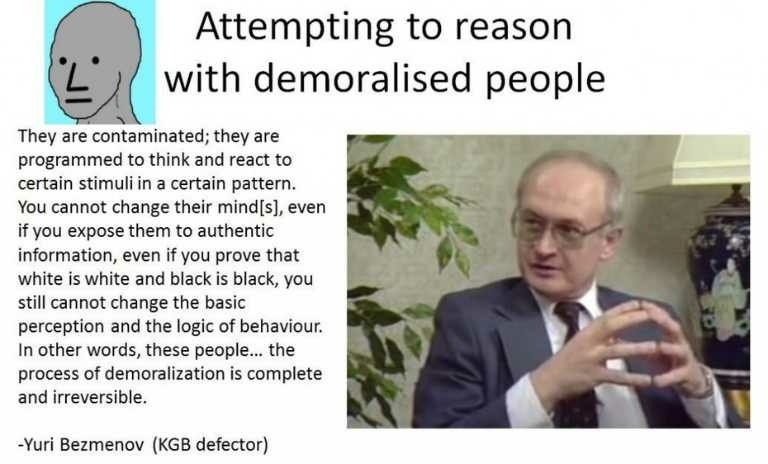 KGB Defector Explains Why it is Impossible to Reason With a Liberal | image tagged in liberal logic,stupid liberals,sheeple,useful idiots,lemmings,covidiots | made w/ Imgflip meme maker