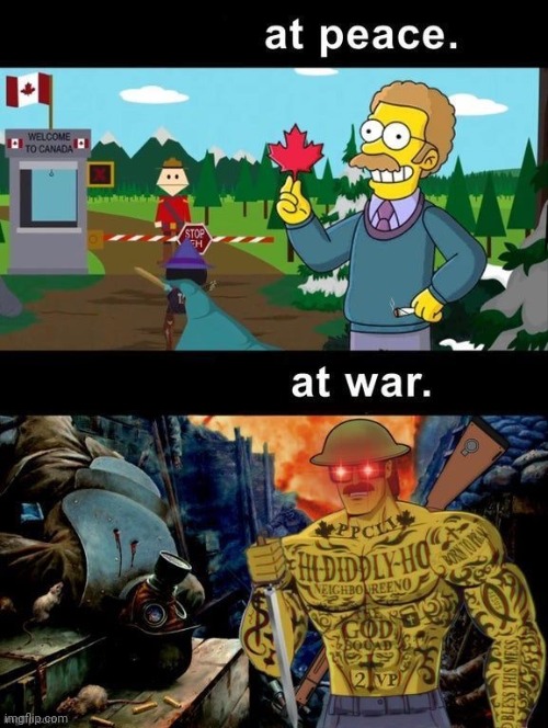 At war, at peace Blank Meme Template