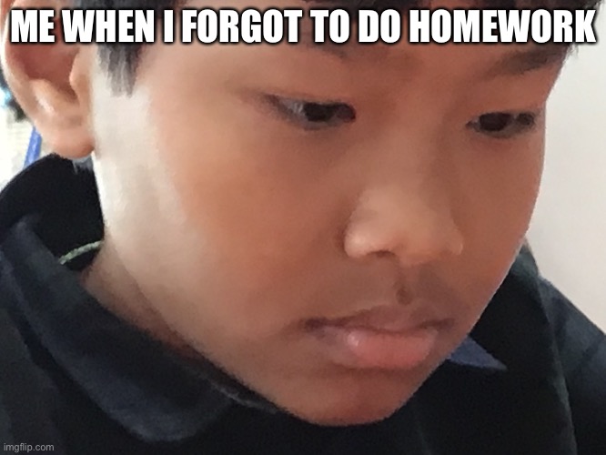 Homework | ME WHEN I FORGOT TO DO HOMEWORK | image tagged in funny | made w/ Imgflip meme maker