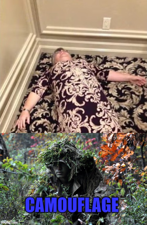 camouflage | CAMOUFLAGE | image tagged in camouflage | made w/ Imgflip meme maker