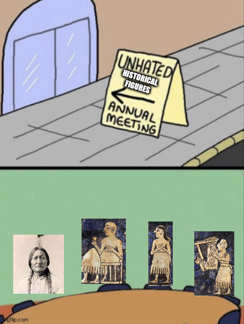 unhated historical figures | HISTORICAL FIGURES | image tagged in unhated blank annual meeting | made w/ Imgflip meme maker
