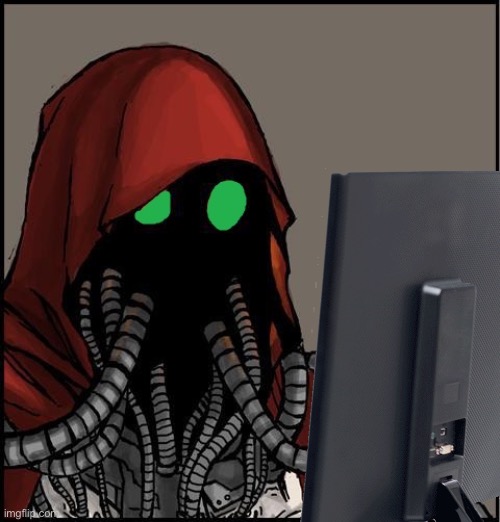 The tech priest is waiting for the chat to be revived | made w/ Imgflip meme maker