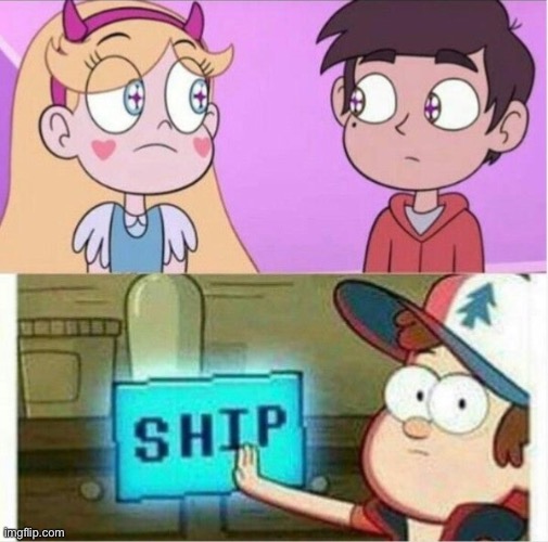 Dipper Ships Starco | image tagged in shipping,repost,starco,memes,star vs the forces of evil,gravity falls | made w/ Imgflip meme maker