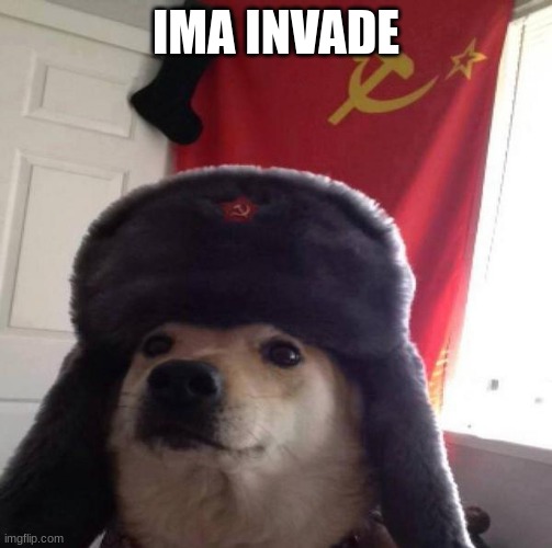 njgrbhjbhjefbhefwbihfvegfbhjegfefbhjegfhjbj | IMA INVADE | image tagged in russian doge | made w/ Imgflip meme maker