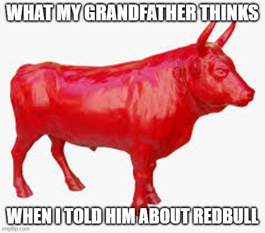 Boomer | WHAT MY GRANDFATHER THINKS; WHEN I TOLD HIM ABOUT REDBULL | image tagged in lol | made w/ Imgflip meme maker