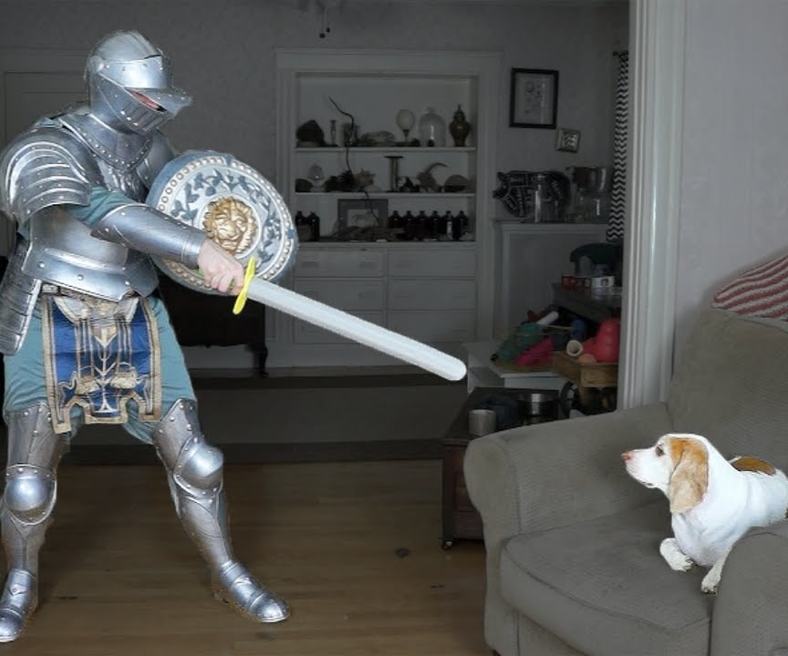 High Quality Knight Acosts Dog Blank Meme Template