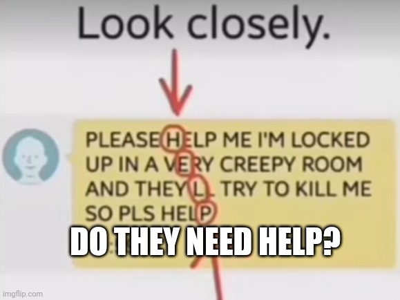 Do they need help? | DO THEY NEED HELP? | image tagged in funny,memes,funny memes,lol so funny,help | made w/ Imgflip meme maker