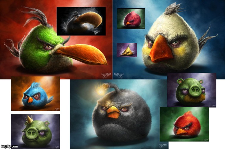 High Quality Angry birds no u card Blank Meme Template