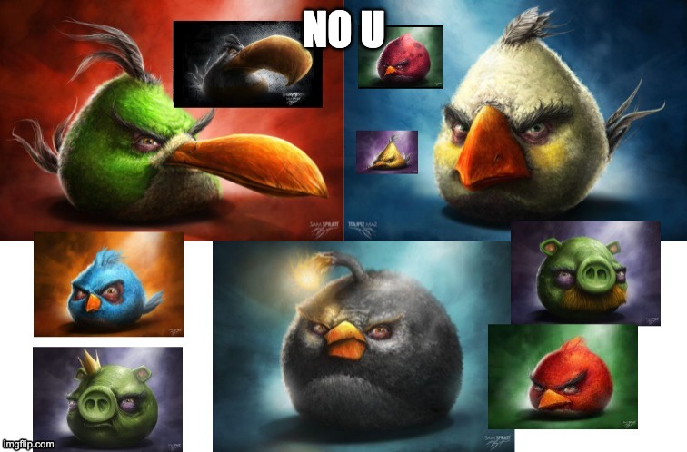 Angry birds no u card | NO U | image tagged in angry birds no u card | made w/ Imgflip meme maker