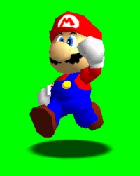 High Quality mario is running from Blank Meme Template