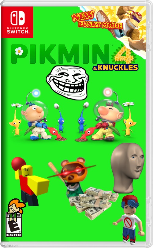 pikmin 4 & knuckles | image tagged in nintendo switch,pikmin 4,memes,funky mode,nintendo | made w/ Imgflip meme maker