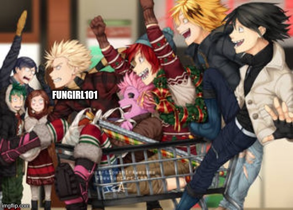 christmas!!! | FUNGIRL101 | image tagged in mha | made w/ Imgflip meme maker