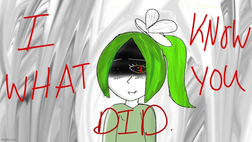 :stares intensely: (drew this bc bored) | image tagged in i know whar u did | made w/ Imgflip meme maker