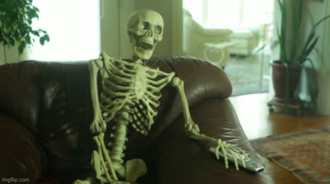 bored skeleton | image tagged in bored skeleton | made w/ Imgflip meme maker