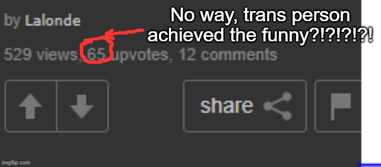 no way | No way, trans person achieved the funny?!?!?!?! | made w/ Imgflip meme maker
