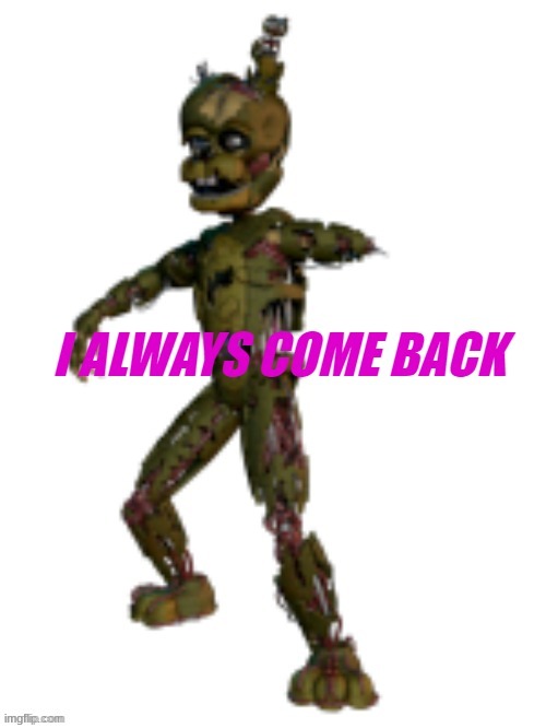 I am back | image tagged in i always come back tamplate | made w/ Imgflip meme maker