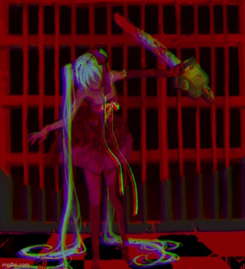 splatter party miku my beloved | image tagged in im so edgy my god | made w/ Imgflip meme maker