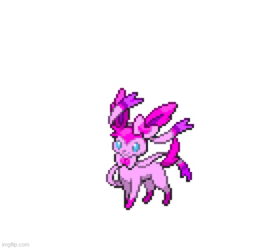 My version of shiny Sylveon | image tagged in custom shiny | made w/ Imgflip meme maker