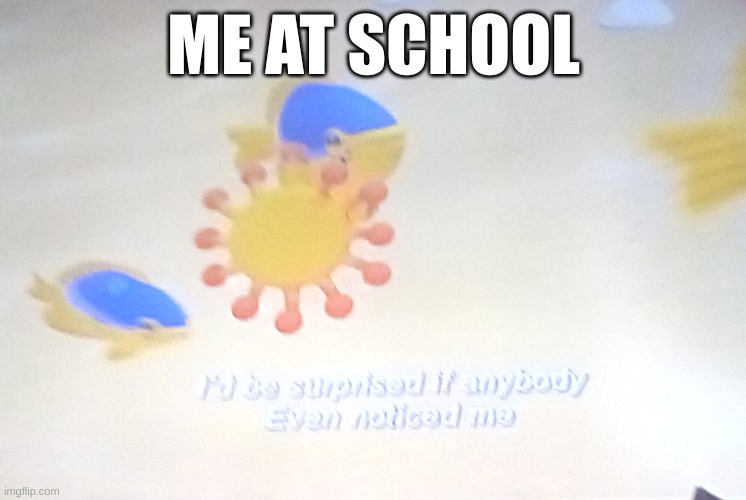 I'd be surprised if anybody even noticed me | ME AT SCHOOL | image tagged in i'd be surprised if anybody even noticed me | made w/ Imgflip meme maker