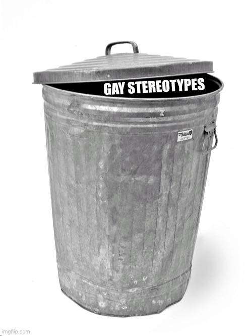 They stink. And not all lesbians date women who look like men. | GAY STEREOTYPES | image tagged in trash can,gay,stereotypes,garbage,stupid | made w/ Imgflip meme maker