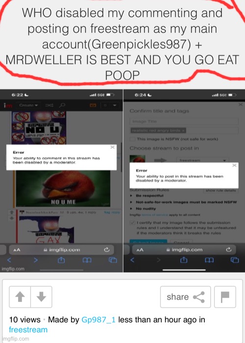 I DIDN'T SAY MRDWELLER IS THE BEST and I didn't say eat poop | made w/ Imgflip meme maker