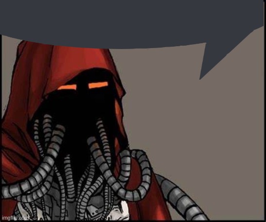 what is he saying? | image tagged in yes no tech priest | made w/ Imgflip meme maker