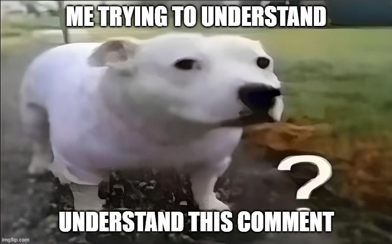 Huh Dog | ME TRYING TO UNDERSTAND UNDERSTAND THIS COMMENT | image tagged in huh dog | made w/ Imgflip meme maker