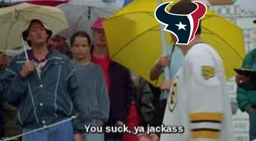 Houston Texans Suck | image tagged in houston texans,nfl memes,football,happy gilmore,you suck | made w/ Imgflip meme maker