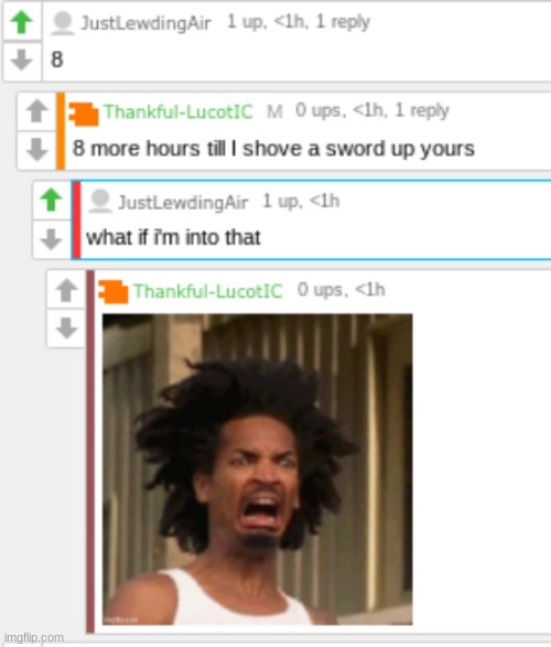 bro said "shove the sword up there already, i'm ready to fail NNN" | made w/ Imgflip meme maker