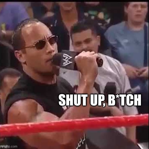 shut up bitch | SHUT UP, B*TCH | image tagged in shut up bitch | made w/ Imgflip meme maker