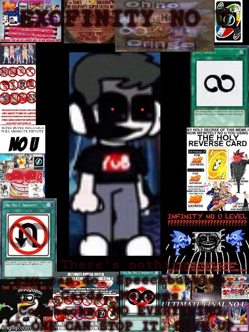 Post Above and Below | image tagged in exofinity no u | made w/ Imgflip meme maker