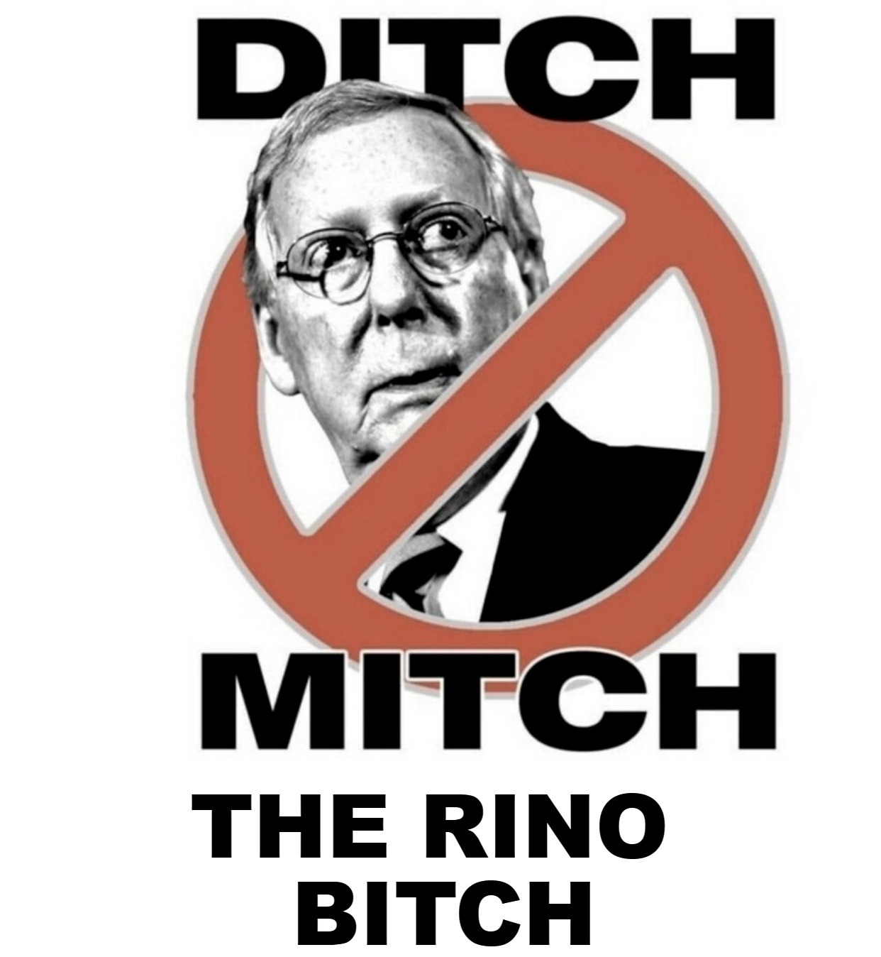 Ditch Mitch | image tagged in mitch mcconnell,two faced,rino,republican in name only,bitch please,no bitches | made w/ Imgflip meme maker