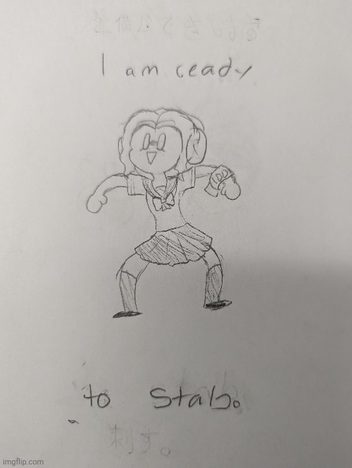 She is ready to stab | made w/ Imgflip meme maker