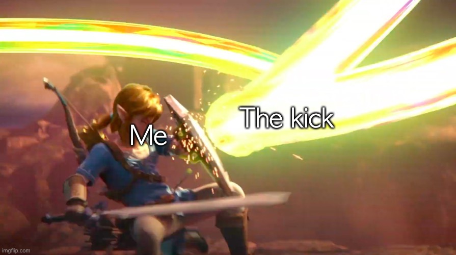 Link Defence | The kick Me | image tagged in link defence | made w/ Imgflip meme maker