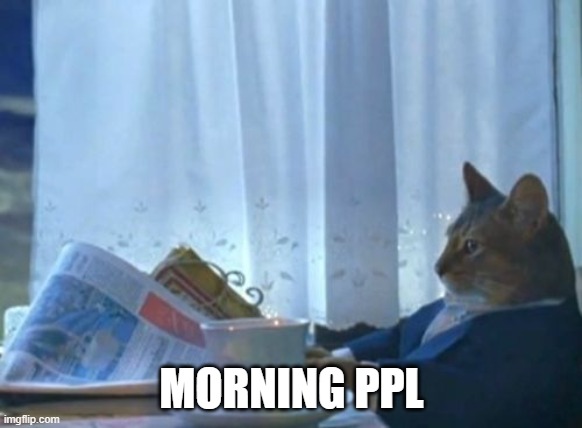 I Should Buy A Boat Cat | MORNING PPL | image tagged in memes,i should buy a boat cat | made w/ Imgflip meme maker