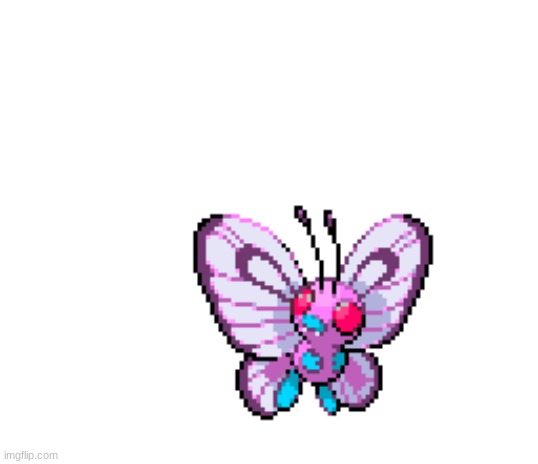 My version of shiny Butterfree | image tagged in custom shiny | made w/ Imgflip meme maker