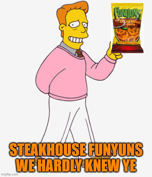 rip steakhouse funyuns | STEAKHOUSE FUNYUNS
WE HARDLY KNEW YE | image tagged in hi i'm troy mcclure - you may know me from upvotes | made w/ Imgflip meme maker