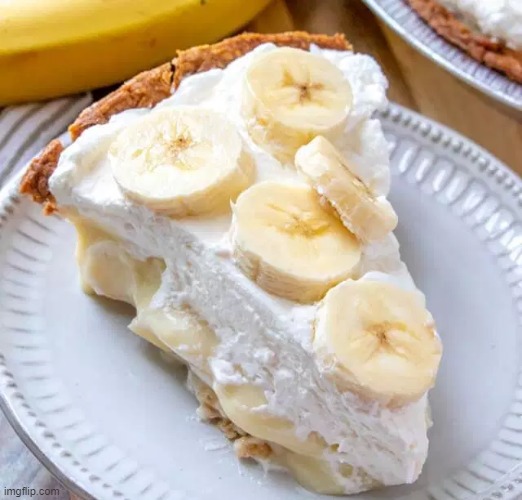 Banana Cream Pie Slice | image tagged in banana cream pie slice | made w/ Imgflip meme maker