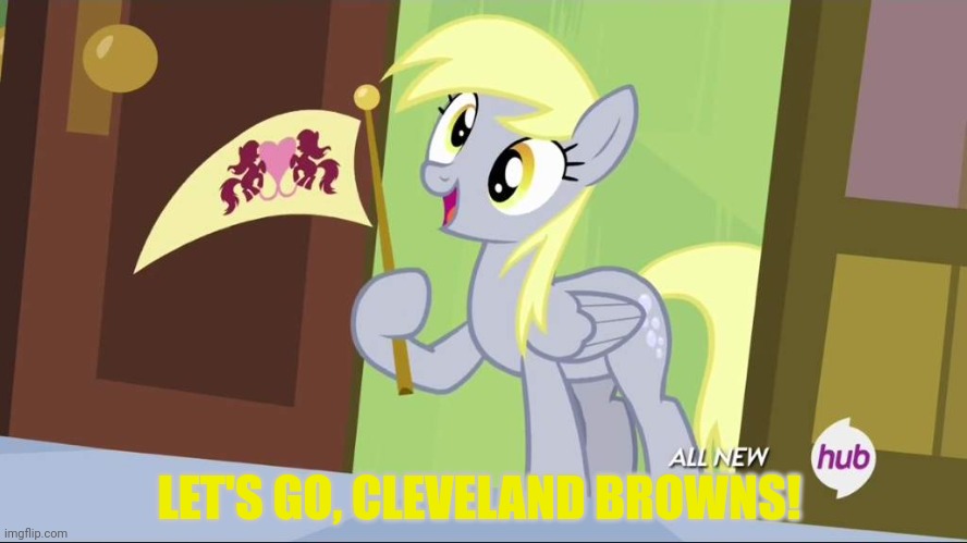 Derpy Hooves facts | LET'S GO, CLEVELAND BROWNS! | image tagged in derpy hooves facts | made w/ Imgflip meme maker